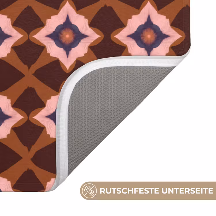 Geometrisch - Sierlijk - Bruin Badmat middel 997 -USP_AntislipDE