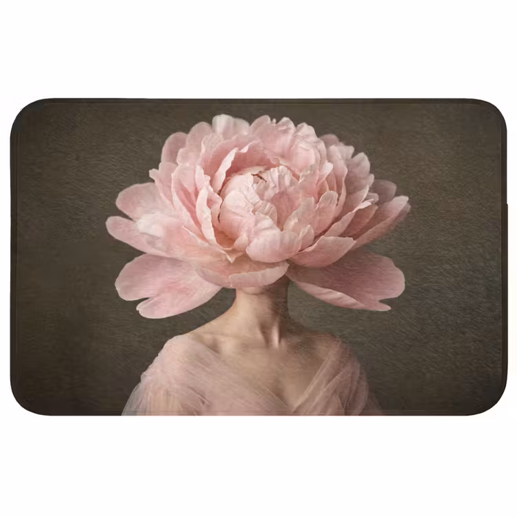 Gezicht - Roos - Roze Badmat middel -3d