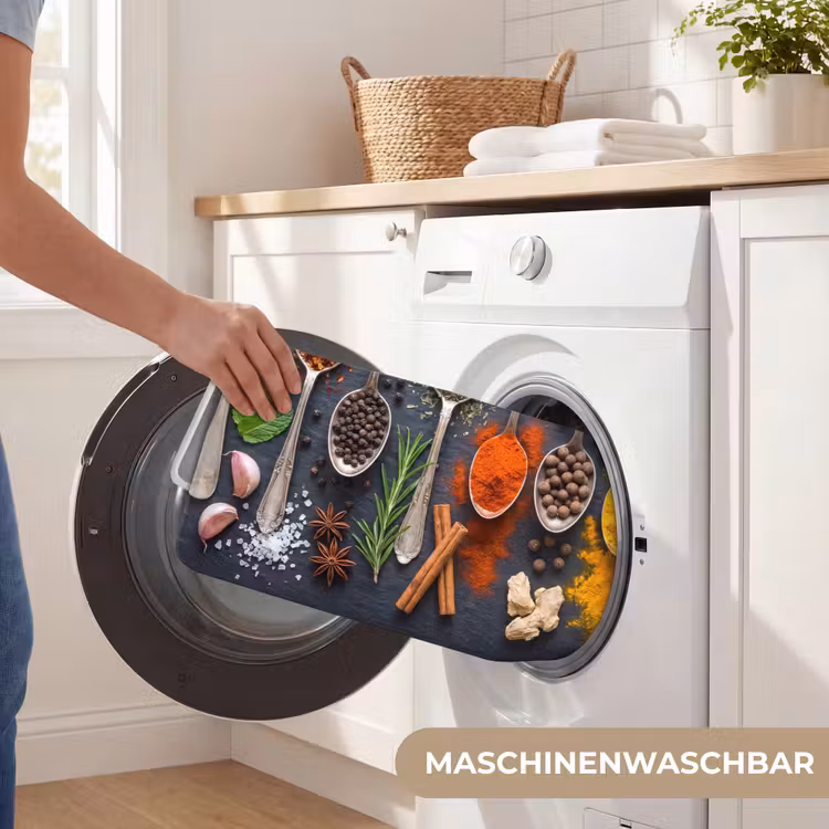 Kruiden - Lepels - Culinair - Kleurrijk - Sfeervol Badmat middel -USP_WasbaarDE