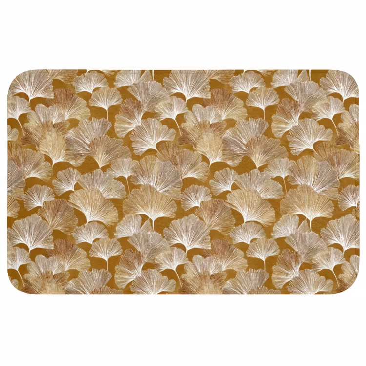 Ginkgo - Bladeren - Goud Badmat middel 997 -3d