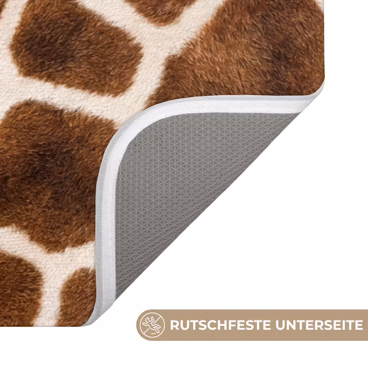 Giraf - Vacht - Klassiek - Bruin Badmat middel -USP_AntislipDE