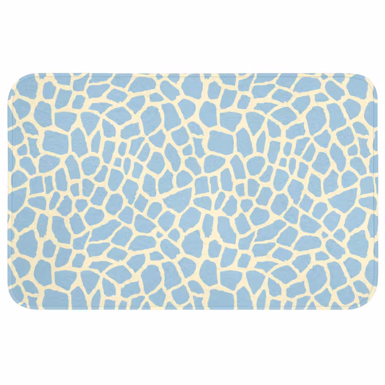 Giraf - Modern - Blauw Badmat middel 997 -3d