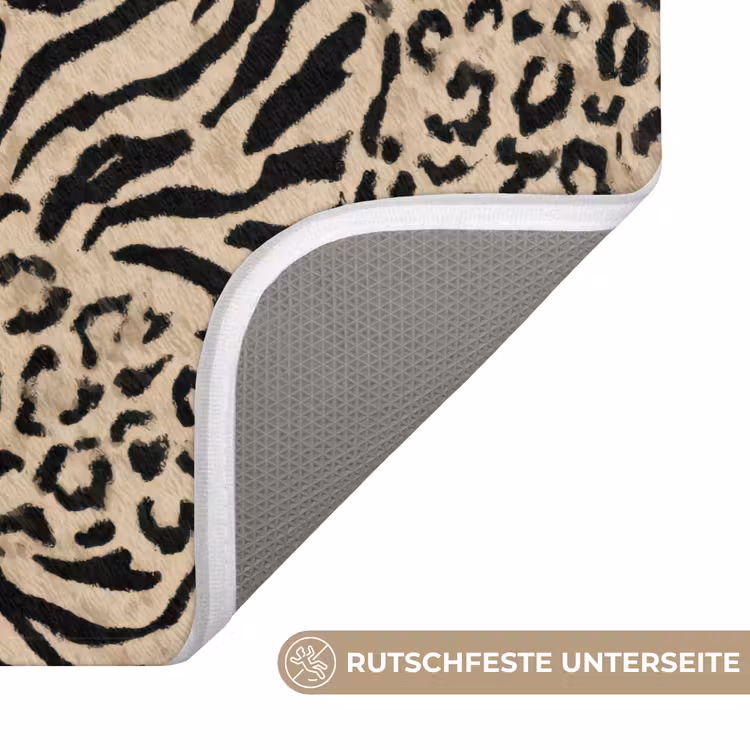Giraf - Zebra - Motief - Bruin Badmat middel 997 -USP_AntislipDE