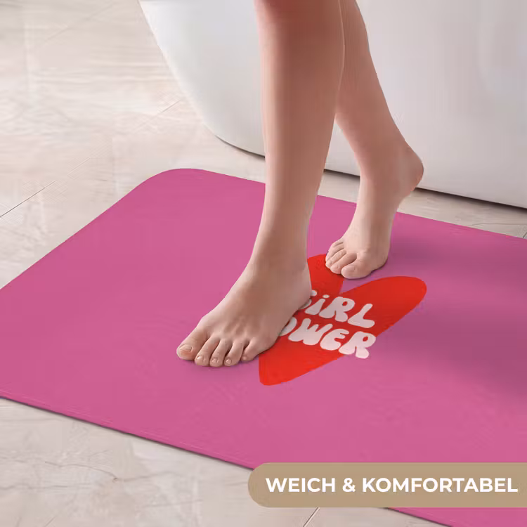 Girl power - Hart - Roze - Rood Badmat middel -USP_ZachtDE