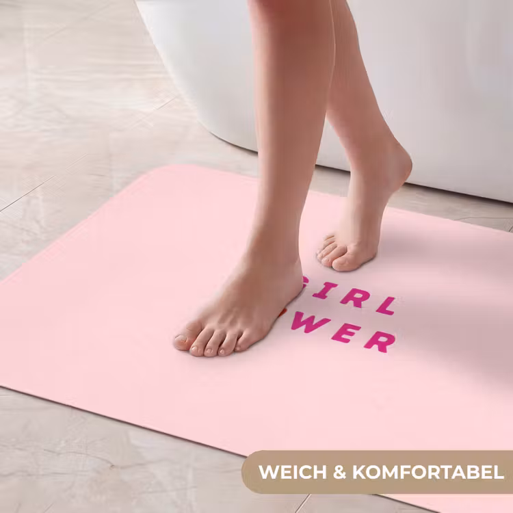 Girl power - Roze - Hartje Badmat middel -USP_ZachtDE