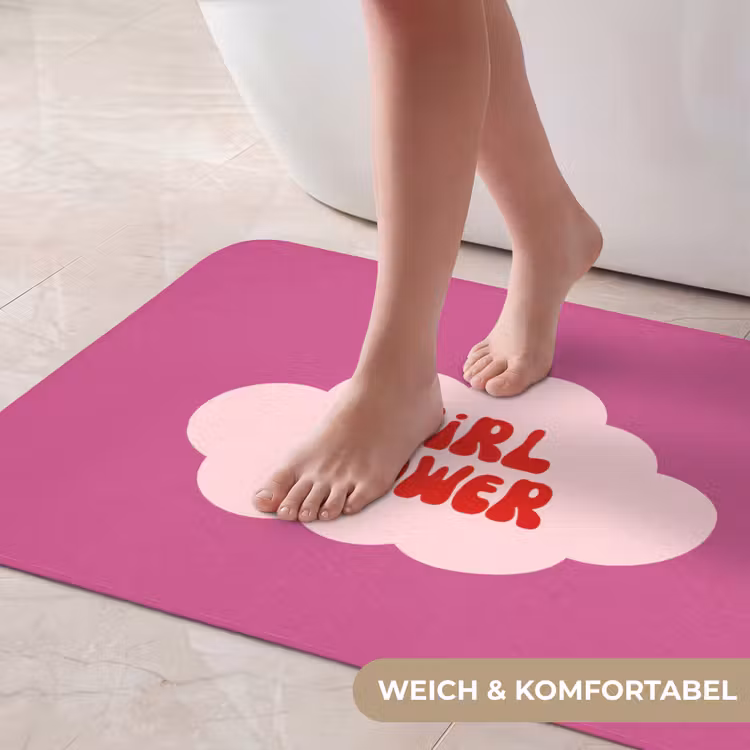Girl power - Wolk - Roze Badmat middel -USP_ZachtDE