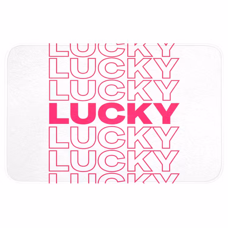Lucky - Roze - Patroon Badmat middel -3d