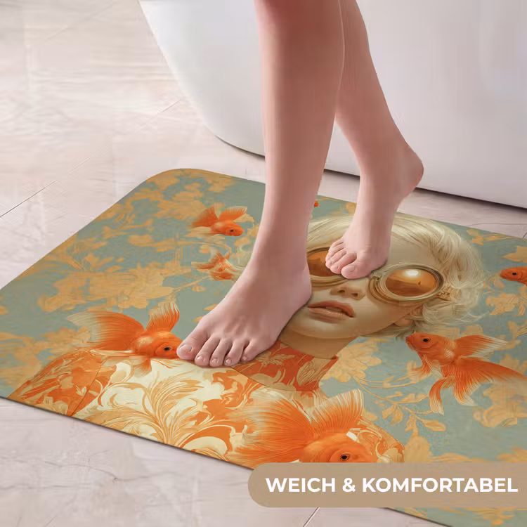 Goudvissen - Oranje - Vrouw - Blond Badmat middel -USP_ZachtDE