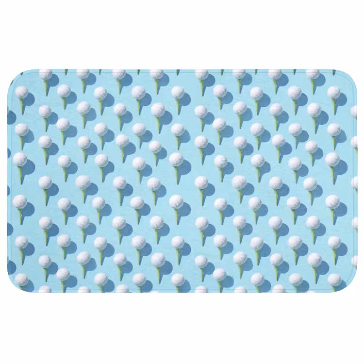 Golf - Ballen - Blauw Badmat middel 997 -3d