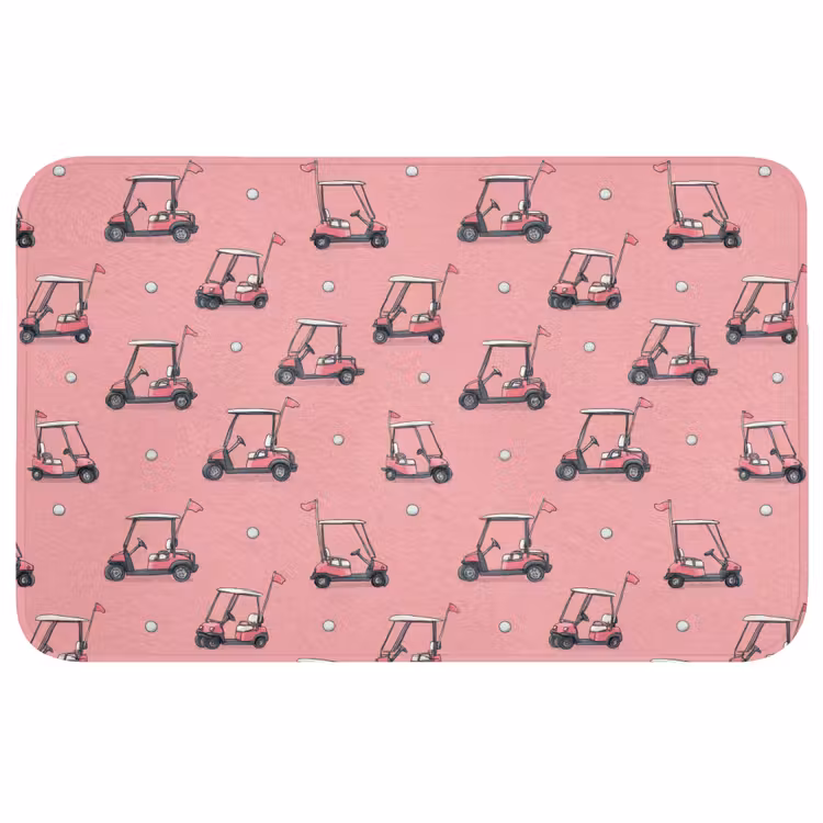 Golfkar - Retro - Roze Badmat middel 997 -3d