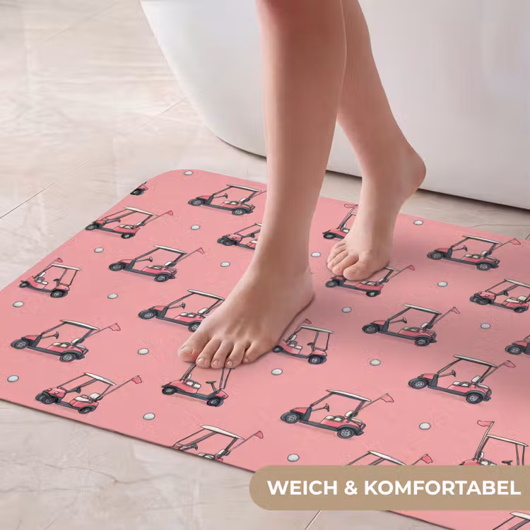 Golfkar - Retro - Roze Badmat middel 997 -USP_ZachtDE