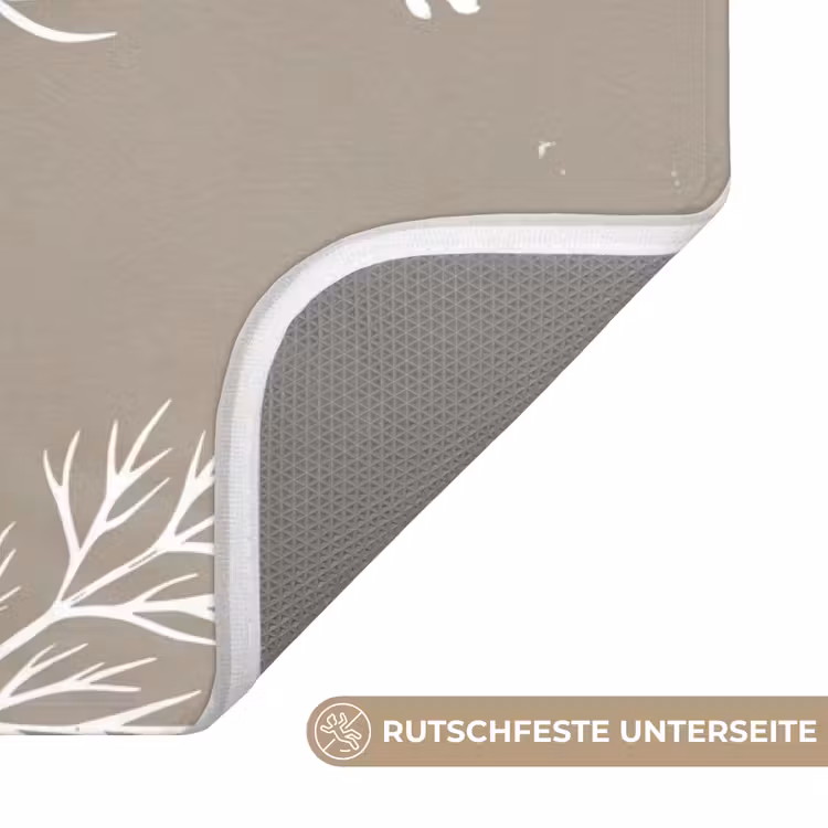 Grafisch - Fluitenkruid - Taupe Badmat middel -USP_AntislipDE