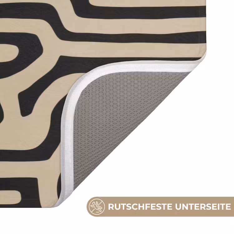 Grafisch - Lijnen - Zwart Badmat middel 997 -USP_AntislipDE