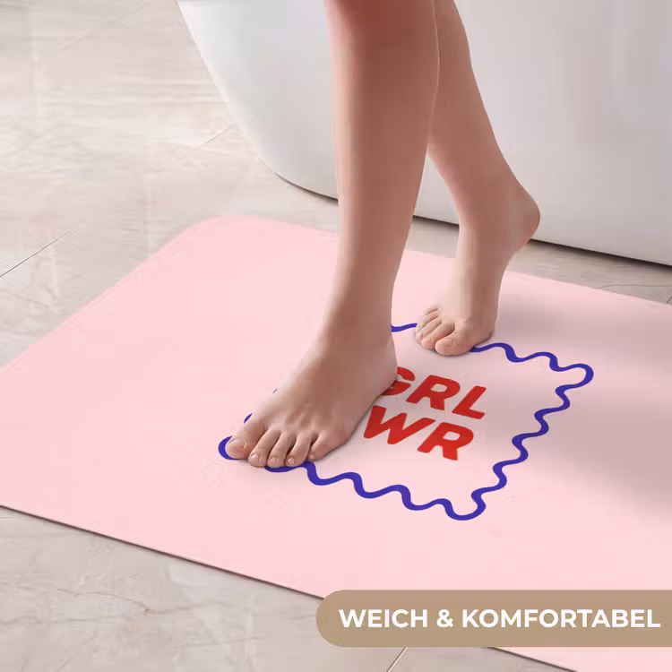 Grl pwr - Roze - Kader Badmat middel -USP_ZachtDE
