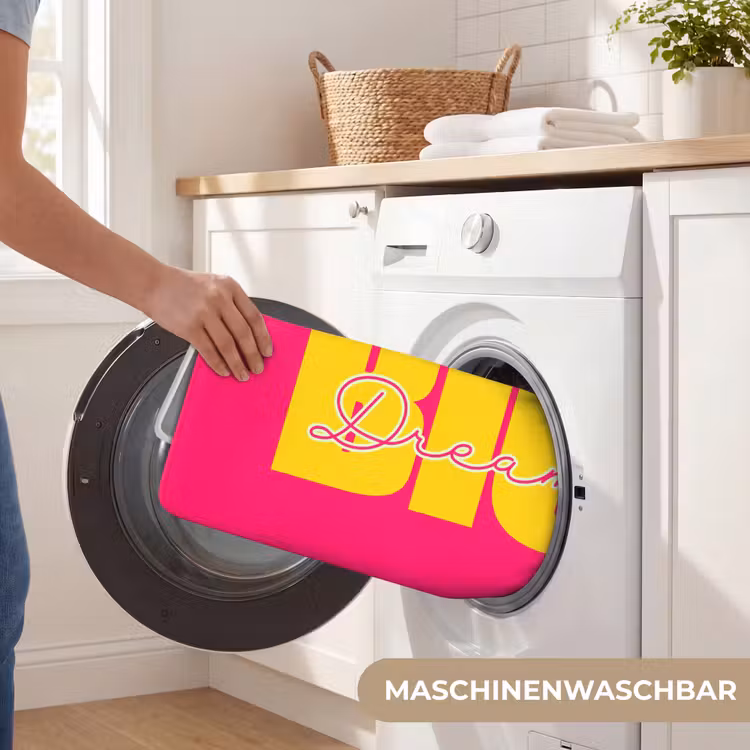 Dream big - Roze - Geel - Minimalistisch Badmat middel -USP_WasbaarDE