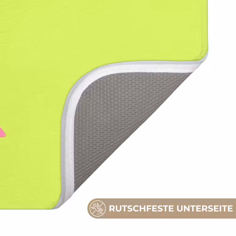 Groen - Roze bonjour - art-deco Badmat middel -USP_AntislipDE