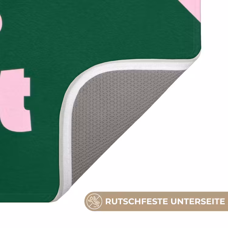 Groen - Teskt - This is art - Roze Badmat middel -USP_AntislipDE