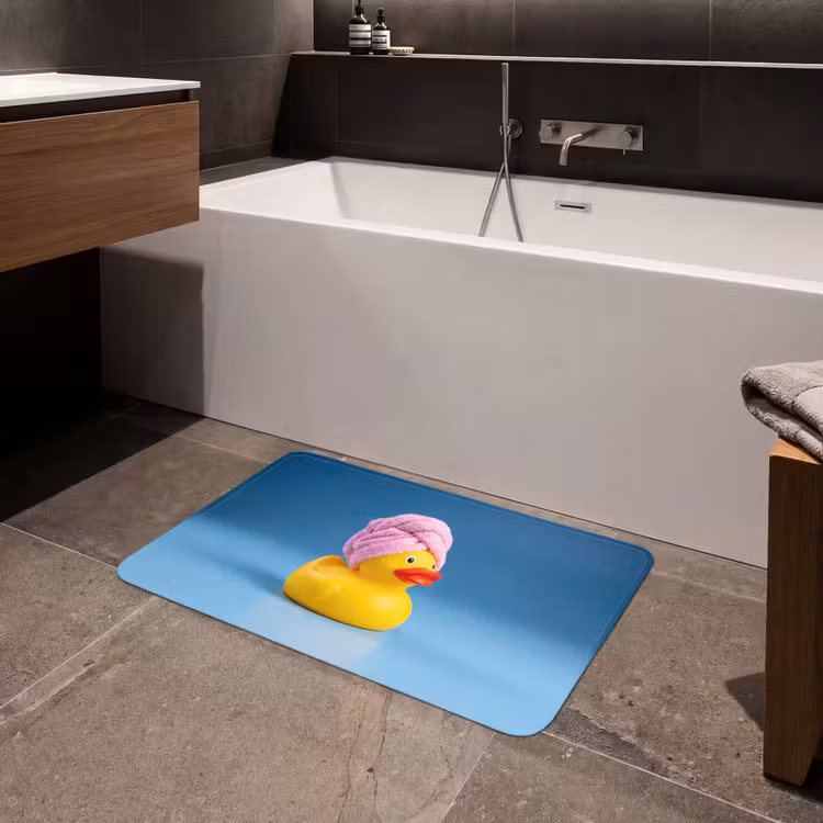 Badeend - Handdoek - Blauw Badmat middel -sfeer3