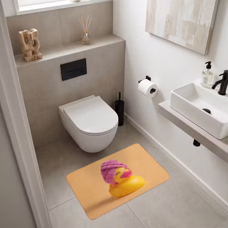 Badeend - Handdoek - Kleurrijk Badmat middel -sfeer4