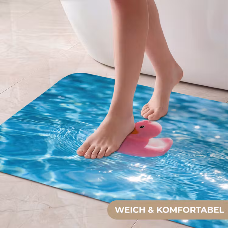 Badeend - Dobberend - Roze Badmat middel -USP_ZachtDE