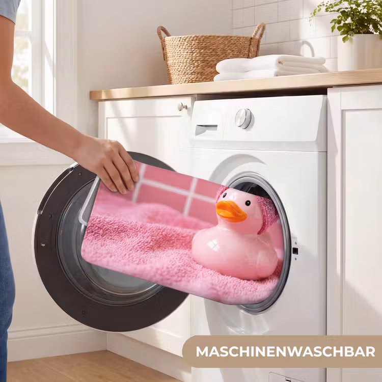 Badeend -Strik - Roze Badmat middel -USP_WasbaarDE