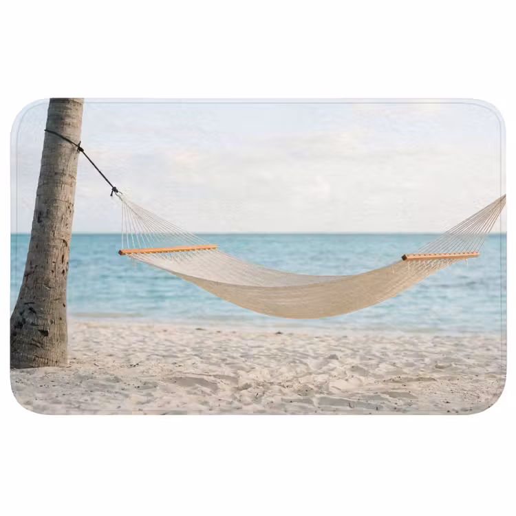 Hangmat - Strand - Wit Badmat middel -3d