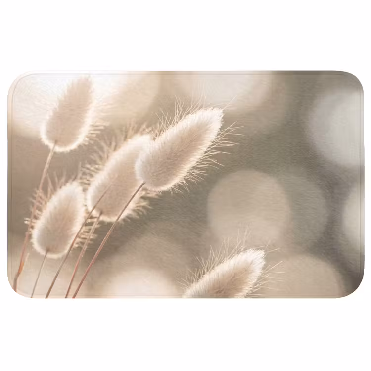 Hazestaartgras - Wit - Zonlicht Badmat middel -3d