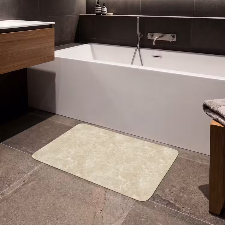 Lichtbeige - Marmer - Diffusie adering Badmat middel 997 -sfeer3