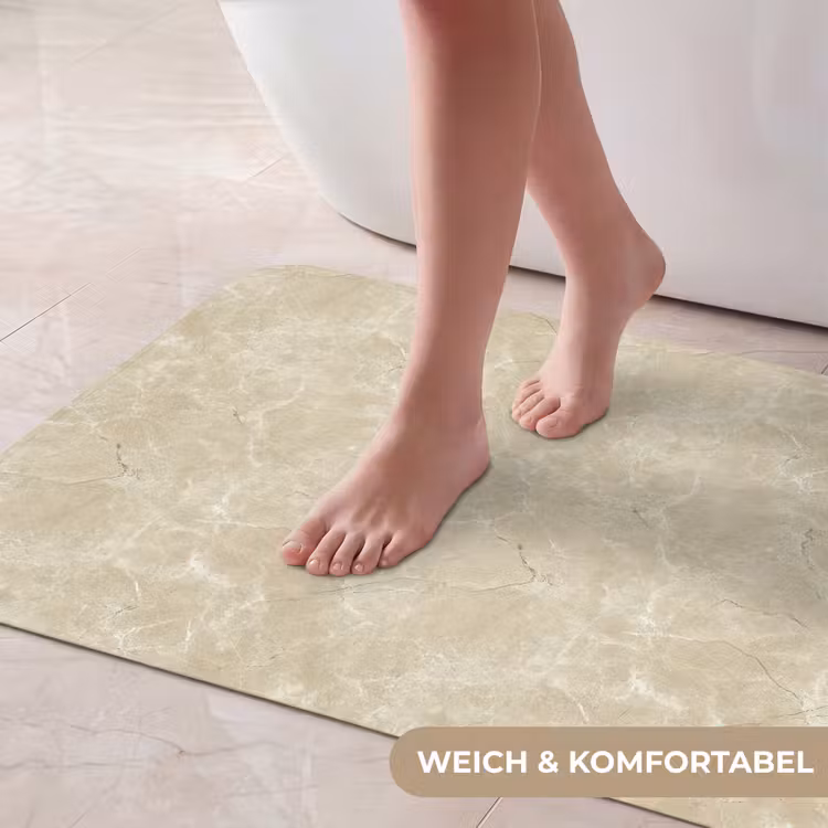 Lichtbeige - Marmer - Diffusie adering Badmat middel 997 -USP_ZachtDE