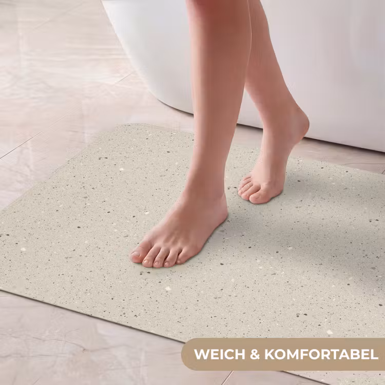 Lichtbeige - Terrazzo - Grijs Badmat middel 997 -USP_ZachtDE