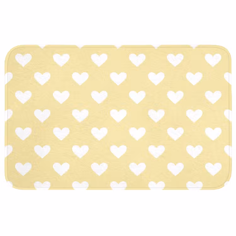 Hartjes - Patroon - Geel Badmat middel 997 -3d