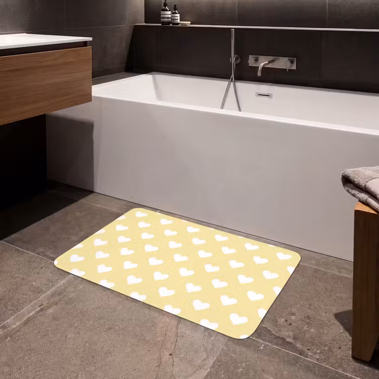 Hartjes - Patroon - Geel Badmat middel 997 -sfeer3