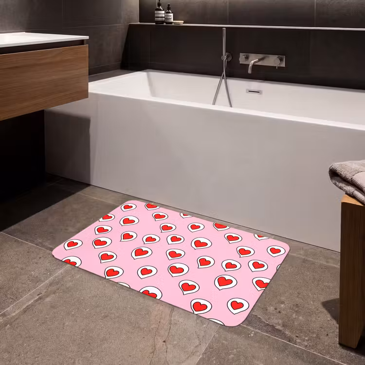 Hartjes - Patroon - Rood Badmat middel 997 -sfeer3