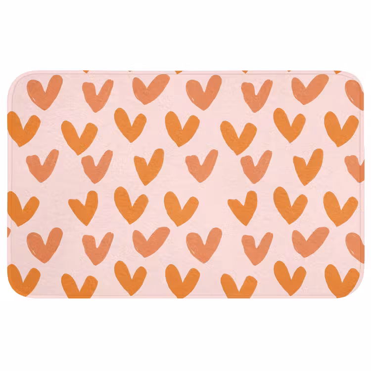 Hartjes - Getekend - Oranje Badmat middel 997 -3d