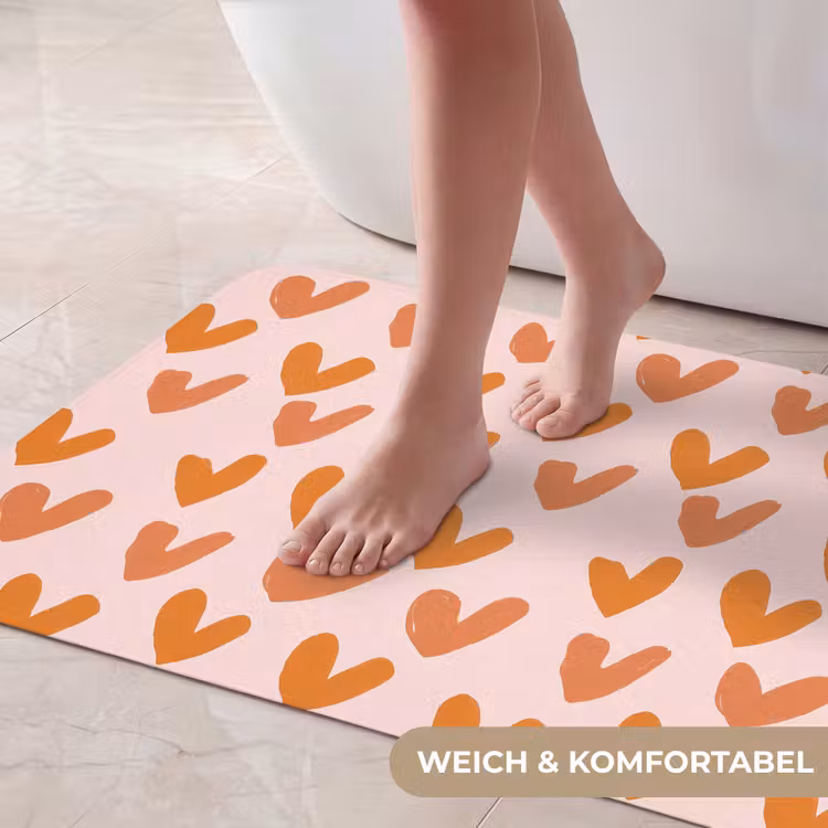 Hartjes - Getekend - Oranje Badmat middel 997 -USP_ZachtDE