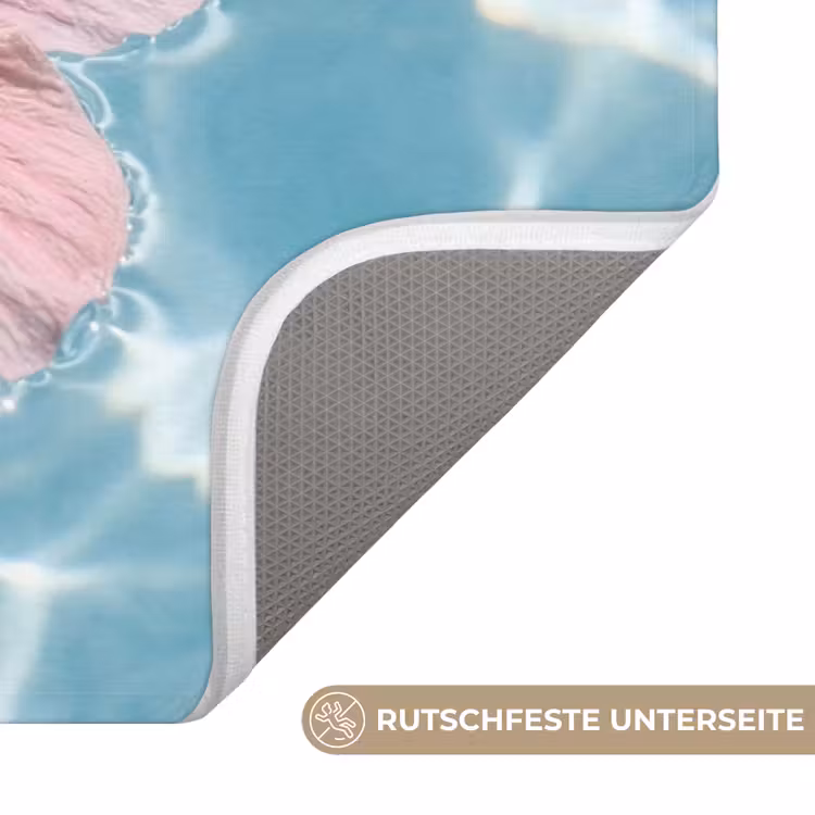 Hibiscus - Water - Roze Badmat middel -USP_AntislipDE