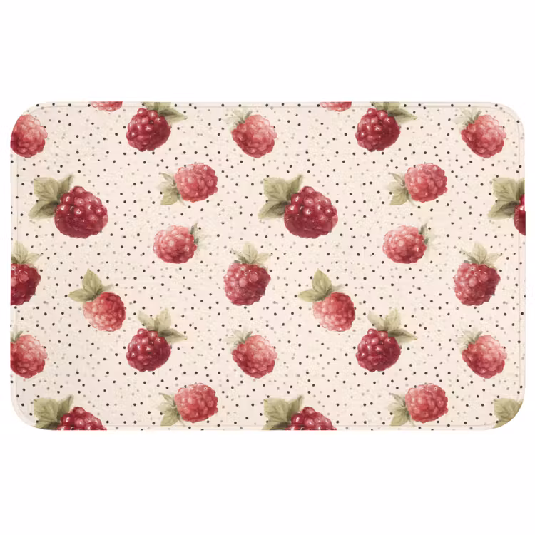 Framboos - Stippen - Rood Badmat middel 997 -3d