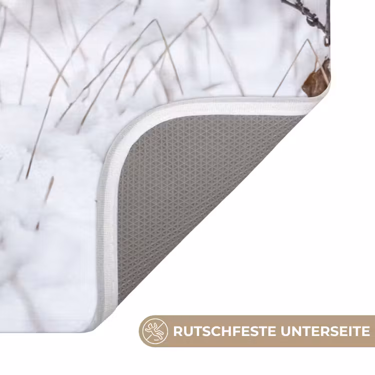 Hert - Sneeuw - Bos - Dieren - Vertederend Badmat middel -USP_AntislipDE