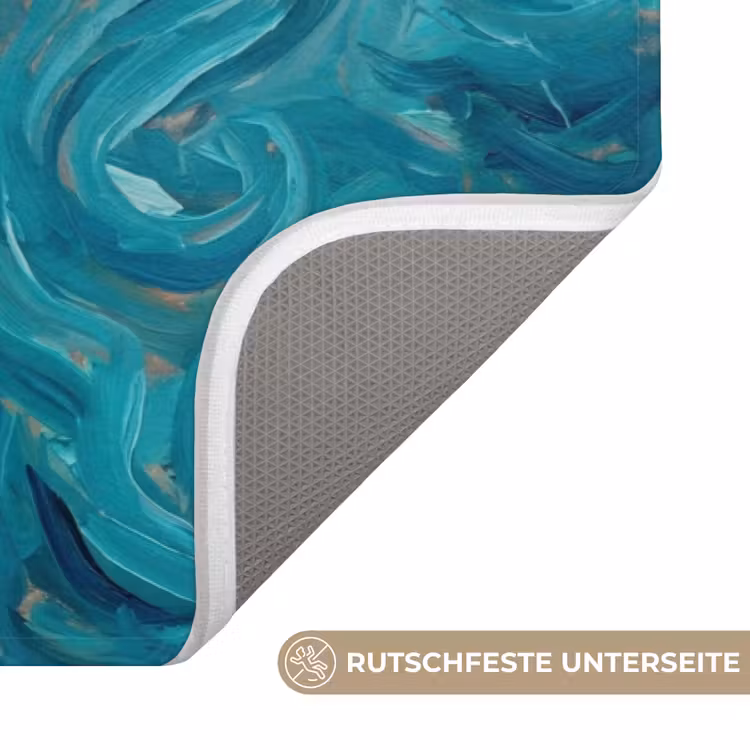 Portret - Klassiek - Blauw Badmat middel -USP_AntislipDE