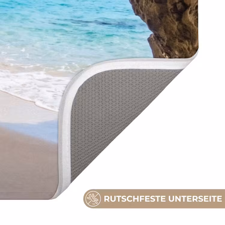 Grot - Strand - Zee - Blauw Badmat middel -USP_AntislipDE
