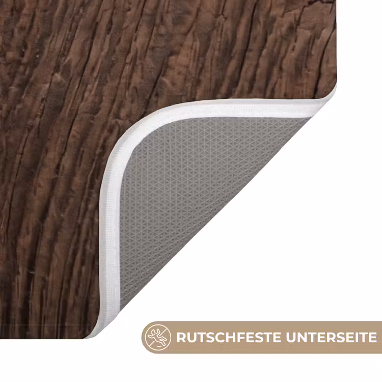 Houtnerf - Textuur - Patroon - Bruin - Rustiek Badmat middel -USP_AntislipDE