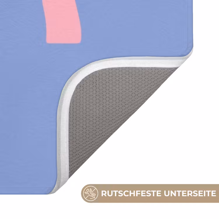 Pretty - Roze - Blauw - Golvend Badmat middel -USP_AntislipDE
