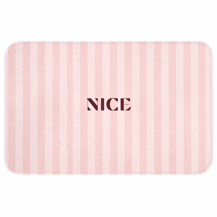 Nice - Strepen - Roze Badmat middel -3d
