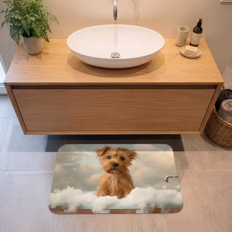 Hond - Bad - Dieren - Schuim Badmat middel -sfeer1