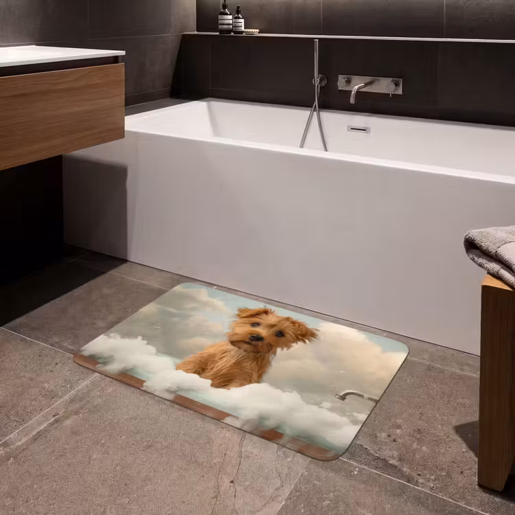 Hond - Bad - Dieren - Schuim Badmat middel -sfeer3