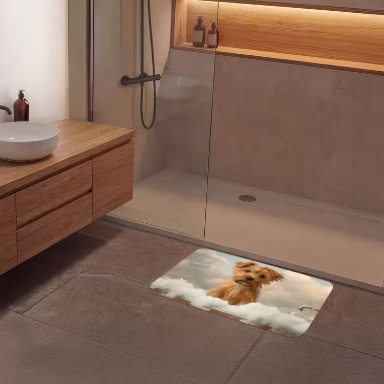 Hond - Bad - Dieren - Schuim Badmat middel -sfeer2