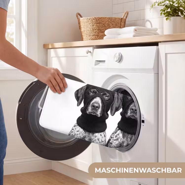 Honden - Bivakmuts - Zwart - wit Badmat middel -USP_WasbaarDE