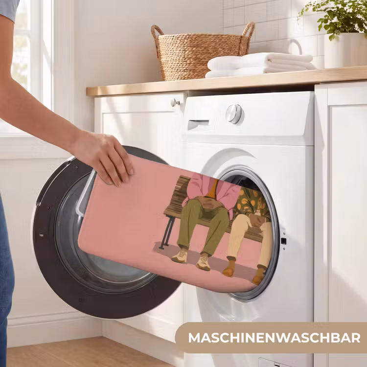 Illustratie - Bankje - Personen - Minimalistisch Badmat middel -USP_WasbaarDE