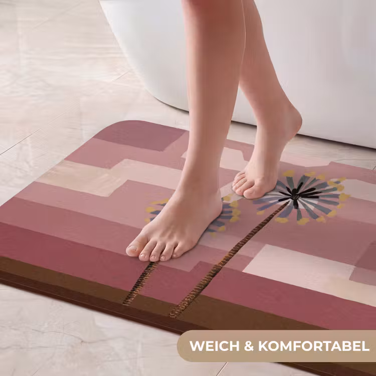 Illustratie - Bloemen - Vlakken - Abstract Badmat middel -USP_ZachtDE