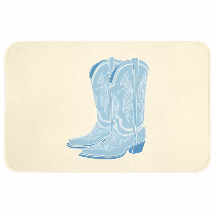 Illustratie - Cowboylaarzen - Patroon Badmat middel -3d